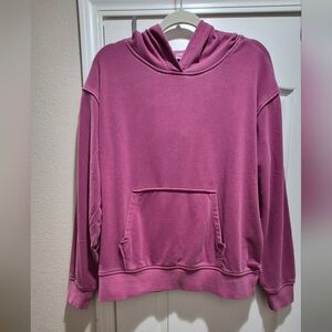 Zenana Pink Fleece Hoodie Sweatshirt BTW-4568 Size M Cozy Pullover NWOT